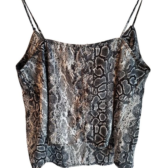 IRIS Women's Snakeskin Print Size L Multicolor Sleeveless Spaghetti Strap - Picture 2 of 4